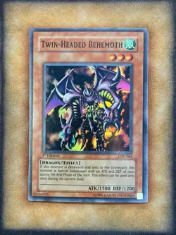 Yugioh Twin-Headed Behemoth LOD-063 Super Rare 1st Ed NM - Image 1