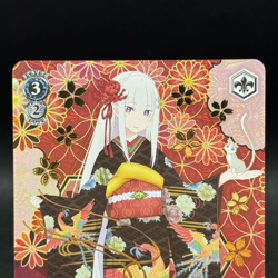 Weiss Schwarz Emilia Re:Zero Vol.3 PR Promo Japanese Anime Card Gorgeous Outfit - Image 2