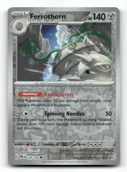 Ferrothorn 128/182 - Paradox Rift Reverse Holo - Pokemon Card NM/M - Image 1