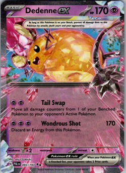 Dedenne ex - 093/193 - Pokemon Paldea Evolved Ultra Rare Card NM - Image 1