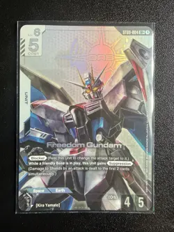 Freedom Gundam LR+ Alt Art ST09-004 TCG Card Foil Destiny Ignition English - Image 1
