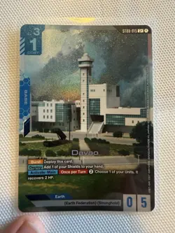 Davao C+ Alt Art ST08-015 Gundam TCG Card Foil Flash Of Radiance English - Image 1