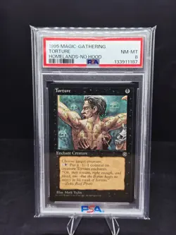 1995 Magic The Gathering Torture Homelands No Hood Version PSA 9 - Image 1