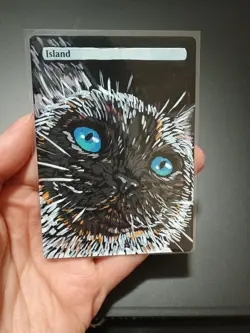 MTG hand Painted Alter Island Cat - Image 4