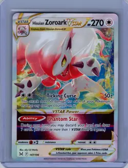 Pokemon SWSH11: Lost Origin #147/196 Hisuian Zoroark VSTAR Near Mint or Better - Image 1