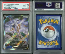 2022 Pokemon SWSH FA Arceus V Brillant Stars #166 PSA 10 GEM MINT - Image 3