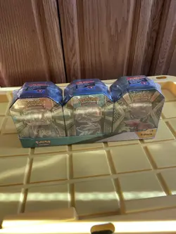 NEW Factory Sealed POKEMON 3 Pack Tins Lunala Solgaleo Tapu Bulu GX - Image 2