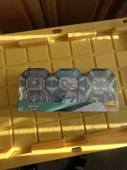 NEW Factory Sealed POKEMON 3 Pack Tins Lunala Solgaleo Tapu Bulu GX - Image 3
