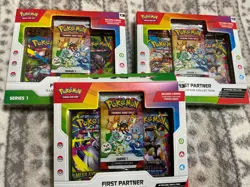 Pokemon TCG First Partner Illustration Collection Series 1 lot of 3 - Image 1