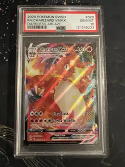 2020 Pokemon SWSH Darkness Ablaze #020 FA Charizard VMAX PSA 10 - Image 1