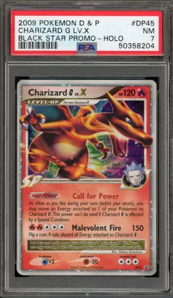 Pokemon Charizard G Lv.X Black Star Holo Promo DP45 PSA 7 - Image 1