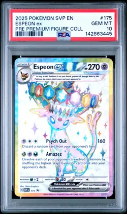 2025 POKEMON SVP PROMO PREMIUM FIGURE COLLECTION #175 ESPEON EX PSA 10 - Image 1