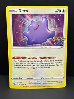 Ditto 053/078 Holo Rare Pokemon GO Pokemon Holo Near Mint - Image 1