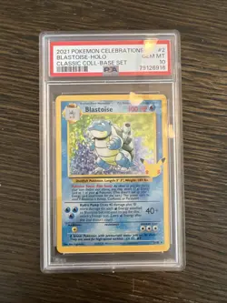 PSA 10 | Blastoise 2/102, Celebrations Classic Collection, Holo, Pokemon 25th - Image 1