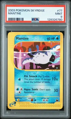 2003 POKEMON SKYRIDGE #77 MANTINE PSA 9 - Image 1