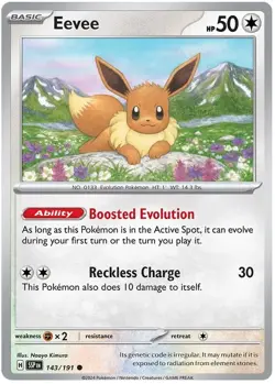 EEVEE 143/191 Pokemon TCG Surging Sparks: COMMON - Image 1