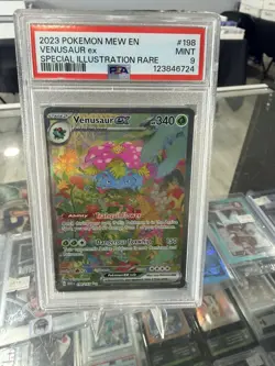 2023 POKEMON MEW EN-151 SPECIAL ILLUSTRATION RARE #198 VENUSAUR EX PSA 9 - Image 1