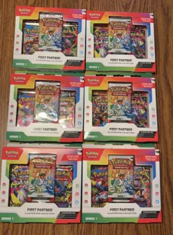 Pokemon TCG First Partner Illustration Collection Series 1 New Sealed - Lot of 6 - Image 1