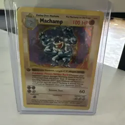 1999 Pokemon TCG Machamp Holo 1st Edition Base Set #8/102 - Image 1
