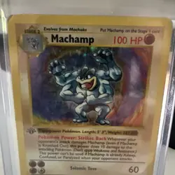 1999 Pokemon TCG Machamp Holo 1st Edition Base Set #8/102 - Image 2