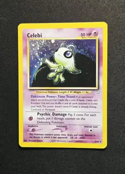 Celebi 3/64 Holo Rare 2001 Neo Revelation Wizards Of The Coast WOTC Pokemon LP - Image 1