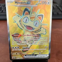 Meowth EX 107/088 POR Rare Holo Basic 170 HP Pokemon TCG EN Card - Image 1