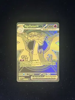 2025 Pokemon Phantasmal Flames Mega Charizard X ex #130 MHR - Mint+ - Image 3