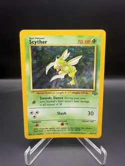Scyther 10/64 Jungle Holographic Holo Rare Vintage Holo Rare Pokemon Card LP+ - Image 1