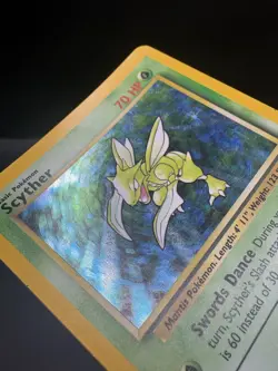 Scyther 10/64 Jungle Holographic Holo Rare Vintage Holo Rare Pokemon Card LP+ - Image 4