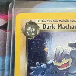 Dark Machamp2000 - 10/82 Holo Team Rocket Pokemon TCG Card W swirl - Image 2