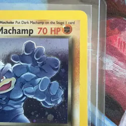 Dark Machamp2000 - 10/82 Holo Team Rocket Pokemon TCG Card W swirl - Image 3