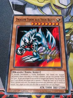 CARTE Yu Gi Oh DRAGON TOON AUX YEUX BLEUS LDS1-FR056 1ere edition - Image 1