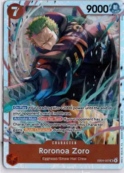 One Piece TCG Roronoa Zoro EB04-007 SR English Trading Card TCG - Image 1