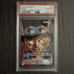 2023 ONE PIECE JAPANESE SABO ALTERNATE ART OP05-001 PSA 10 GEM MINT - Image 1