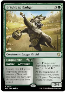 Mint/Near-Mint, English - 4 x MTG Brightcap Badger Commander: Bloomburrow - Image 1