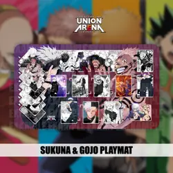 Playmat Union Arena - Sukuna & Gojo - 24 x 14 in. (600 x 350 mm) Stitched Edge - Image 2
