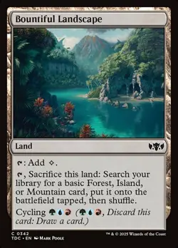 Hero Deal, English - 4 x MTG Bountiful Landscape Commander: Tarkir: Dragonstorm - Image 1