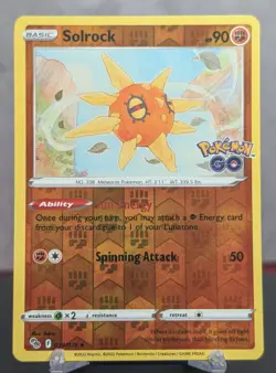 Pokemon Solrock #039/078 Pokemon GO Reverse Holo English - Image 1