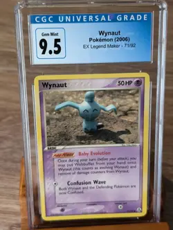 2006 Pokemon Ex Legend Maker Wynaut #71 CGC Gem Mint 9.5/10 - Image 1