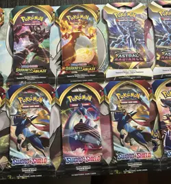x20 Pokemon Sword and Shield Sleeved Booster Pack Lot - Image 4