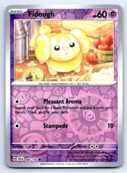 Pokemon Fidough SV07: Stellar Crown SCR Common Reverse Holofoil 066/142 NM - Image 1