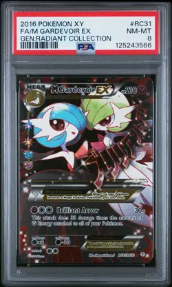 2016 POKEMON XY GENERATIONS RADIANT COLL #RC31 FULL ART/M GARDEVOIR EX PSA 8 - Image 1