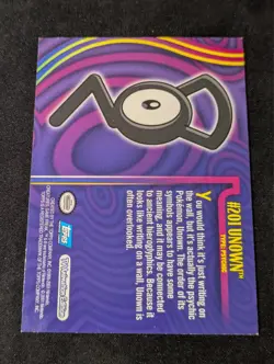 Pokemon Topps Johto Series 1 Unown #201 - blue label, non-holo - Image 2