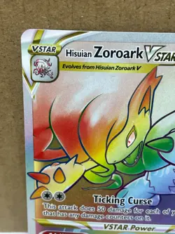 Hisuian Zoroark VSTAR 203/196 Secret Rare NM Pokemon Lost Origin SWSH11 - Image 2