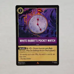 White Rabbit's Pocket Watch 66/204 Disney Lorcana Fabled Regular Rare Card NM - Image 1