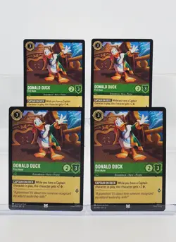 Disney Lorcana Donald Duck - First Mate 80/204 Azurite Sea Uncommon 4 Cards Set - Image 1