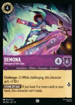 Demona-Betrayer of the Clan 40/204 COLD FOIL Whispers in the Well Disney Lorcana - Image 1