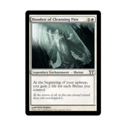 WOTC MtG Champions of Kamigawa Honden of Cleansing Fire (U) EX - Image 1