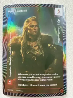 Wonders of the First Sigrid Ironshield Classic Foil Existence Set Epic Rare - Image 1