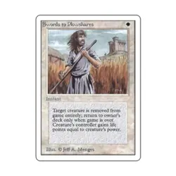 WOTC MtG Unlimited Swords to Plowshares (U) EX - Image 1